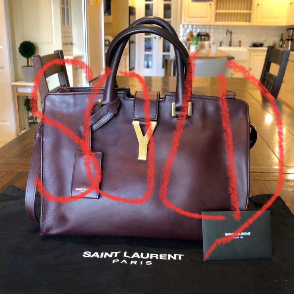 🌺🌸🌼 SOLD 🎉Authentic YSL calfskin Cabas small